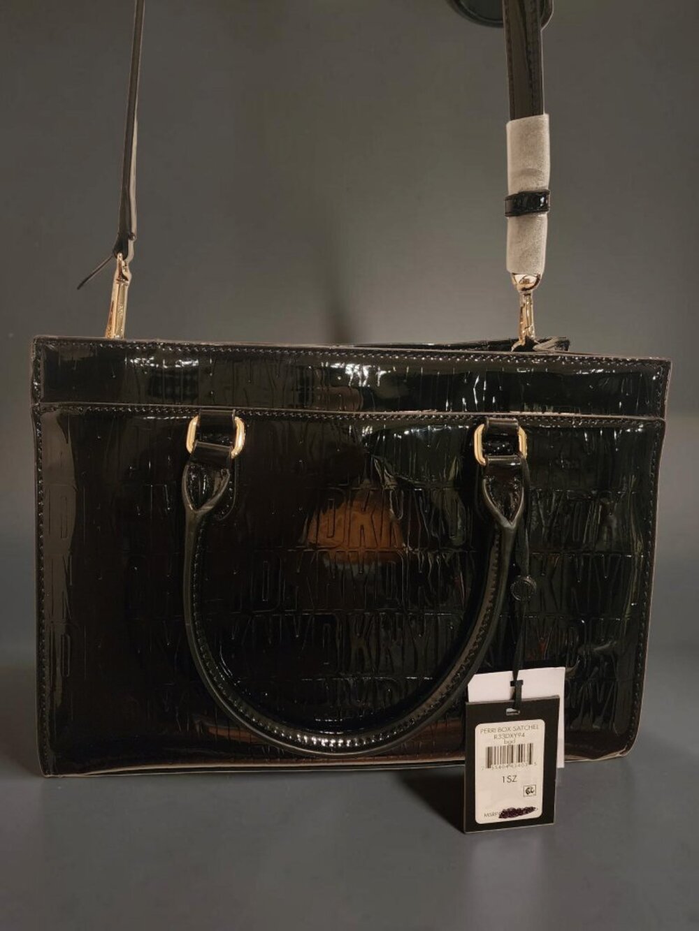 DKNY Perri Box Satchel – Patent Black – NWT - Picture 6 of 16
